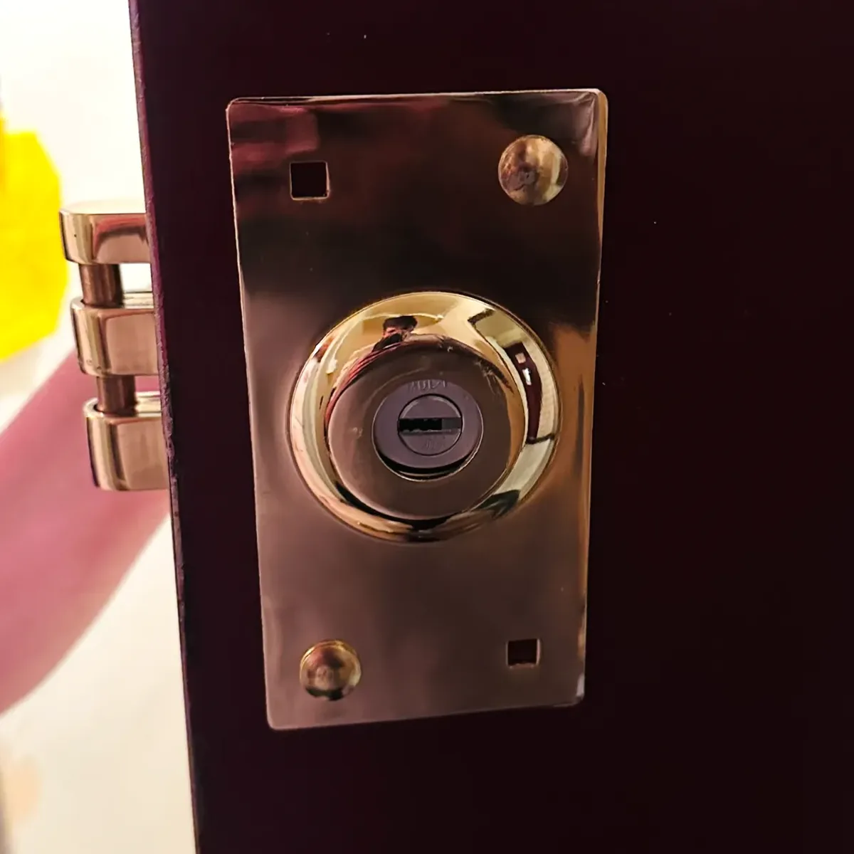 Jimmy-proof deadbolt with Mul-T-Lock cylinder installed on an apartment door in Astoria by Aura Locksmith